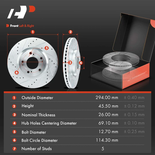 8 Pcs Front Drilled Brake Rotors & Pads + Brake Calipers for Mitsubishi Lancer 13-15