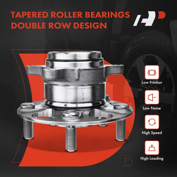 8 Pcs Rear Drilled Brake Rotor & Pads + Wheel Hub Bearing for Honda Civic