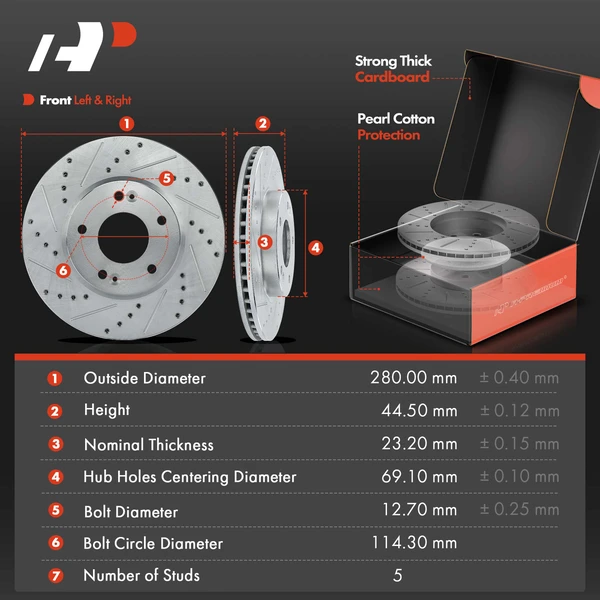 8 Pcs Front Drilled Brake Rotors & Pads + Brake Calipers for Hyundai Elantra Coupe 2011-2016