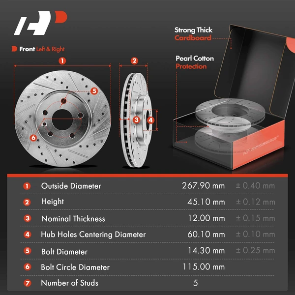 16 Pcs Front & Rear Drilled Brake Rotor & Pads + Wheel Hub Bearing for Chevrolet Cruze 11-12