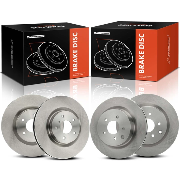 4 Pcs Front & Rear Disc Brake Rotors for INFINITI G35 2003-2004 Nissan 350Z