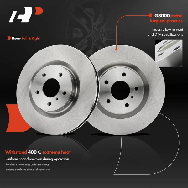 4 Pcs Front & Rear Disc Brake Rotors for INFINITI G35 2003-2004 Nissan 350Z