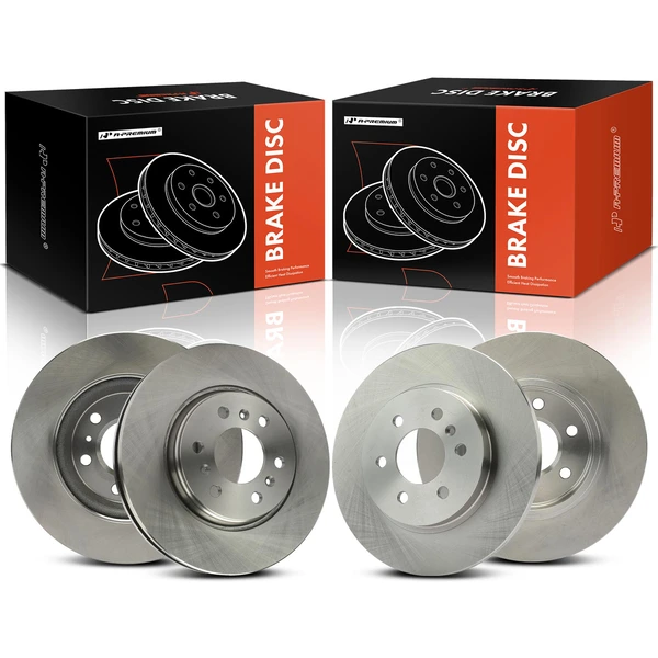 4 Pcs Front & Rear Disc Brake Rotors for 2006-2007 Saturn Relay