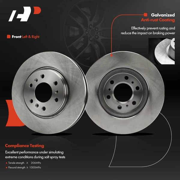 4 Pcs Front & Rear Disc Brake Rotors for Chevy Uplander 2006-2009 Buick Pontiac