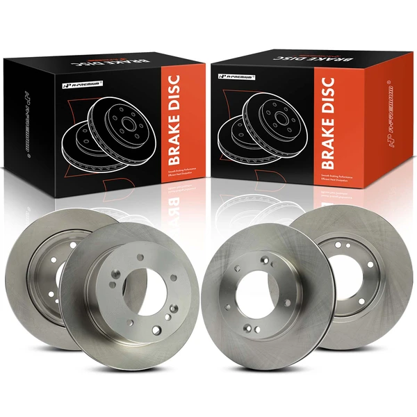 4 Pcs Front & Rear Disc Brake Rotors for Kia Sorento 2003-2006