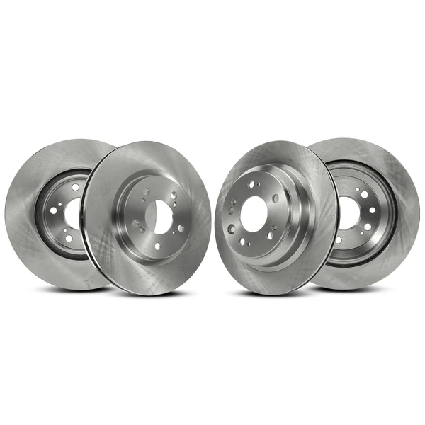 4 Pcs Front & Rear Disc Brake Rotors for Acura RL 2005-2012 V6 3.5L 3.7L