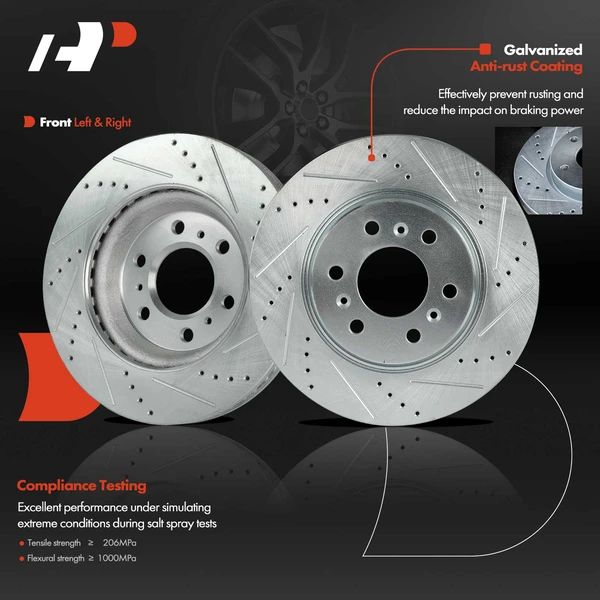 4 Pcs Front & Rear Drilled Brake Rotors for Chevrolet Uplander 06-09 Buick Pontiac