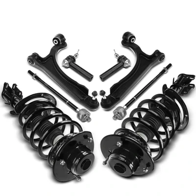 8 Pcs Front Complete Strut & Coil Spring Control Arm Kit