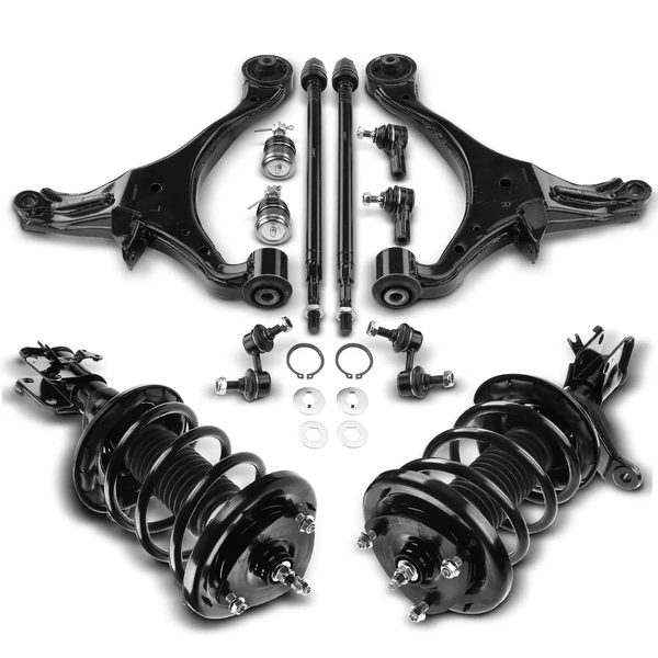 12-Pc Shock Strut Coil Spring and Control Arm Kit, Front Side A-Premium APCA5369