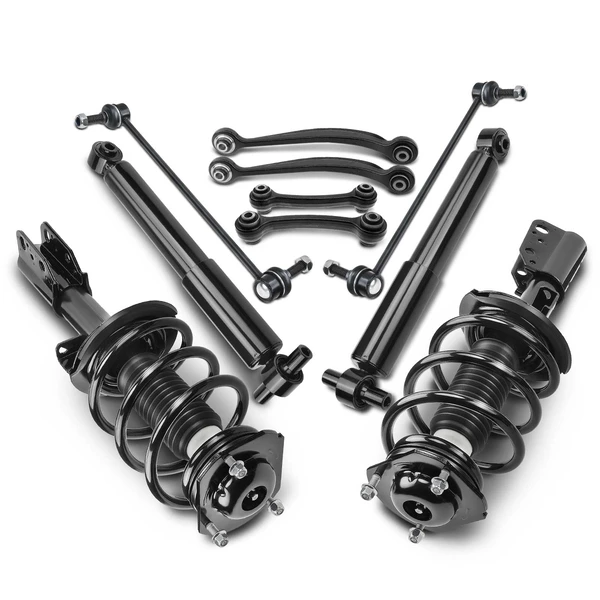 10-Pc Shock Strut Coil Spring and Control Arm Kit A-Premium APCA5370