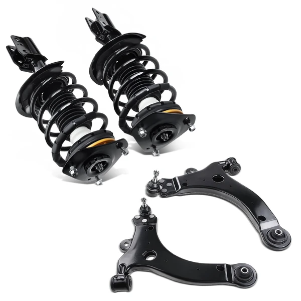 4-Pc Shock Strut Coil Spring and Control Arm Kit, Front Side A-Premium APCA5373