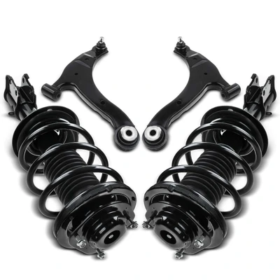 4 Pcs Front Complete Strut & Coil Spring Control Arm Kit
