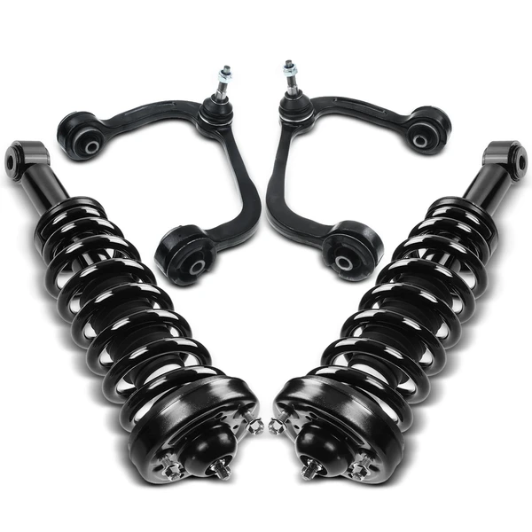 4-Pc Shock Strut Coil Spring Assembly and Control Arm Kit, Front Side A-Premium APCA5255