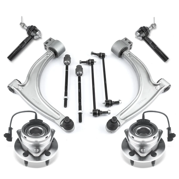 10-Pc Control Arm Wheel Bearing and Hub Assembly Kit, Front Side A-Premium APCA5264