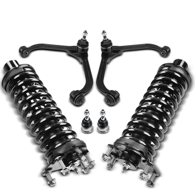 6 Pcs Front Complete Strut & Coil Spring Control Arm Kit