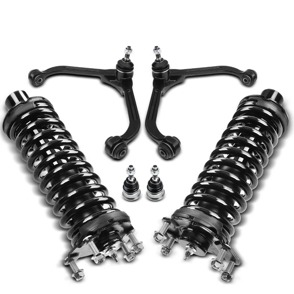 6-Pc Shock Strut Coil Spring and Control Arm Kit, Front Side A-Premium APCA5263