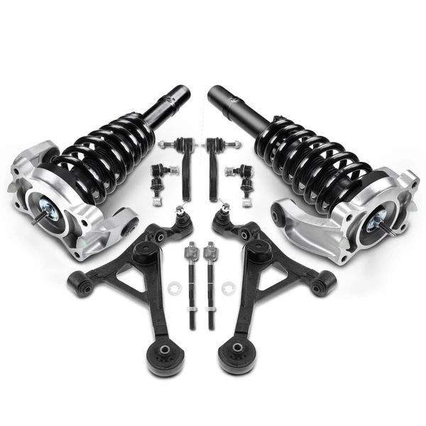 10-Pc Control Arm and Complete Strut & Coil Spring Full Kit, Front Side A-Premium APCA5269