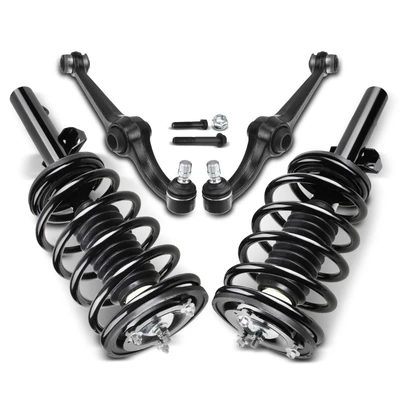 4 Pcs Front Complete Strut & Coil Spring Control Arm Kit
