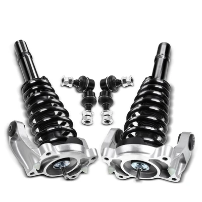 4 Pcs Front Complete Strut & Coil Spring Control Arm Kit