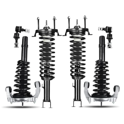 6 Pcs Complete Strut & Coil Spring Control Arm Kit