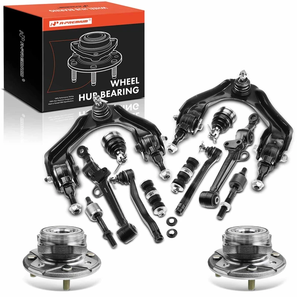 14-Pc Control Arm and Stabilizer Bar Full Kit, Front Side A-Premium APCA5274