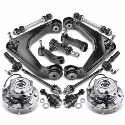15 Pcs Front Wheel Hub Bearing Control Arm Kit