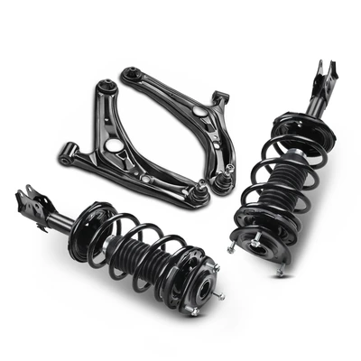 4 Pcs Front Complete Strut & Coil Spring Control Arm Kit
