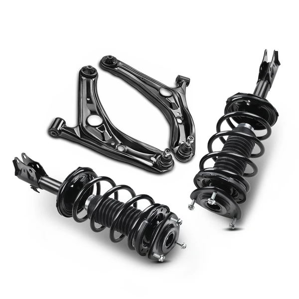2000-2005 Toyota Echo 4-Pc Shock Strut Coil Spring Assembly and Control Arm Kit, Front Side A-Premium APCA5284