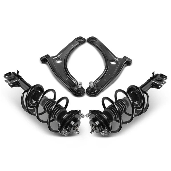 2007-2012 Dodge Caliber 4-Pc Control Arm Ball Joint and Complete Strut & Coil Kit, Front Side A-Premium APCA5285