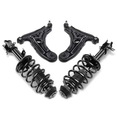 4 Pcs Front Complete Strut & Coil Spring Control Arm Kit