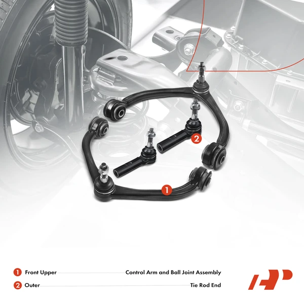 8-Pc Shock Strut Coil Spring and Control Arm Kit A-Premium APCA5287