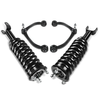 4 Pcs Front Complete Strut & Coil Spring Control Arm Kit