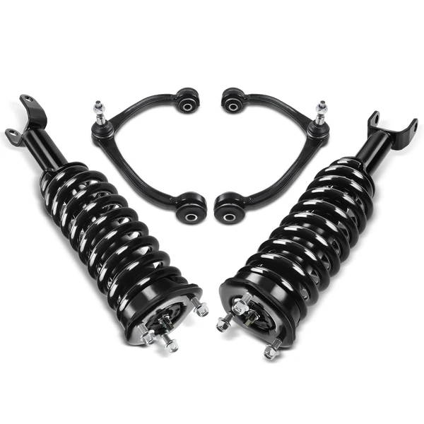 4-Pc Shock Strut Coil Spring Assembly and Control Arm Kit, Front Side A-Premium APCA5289