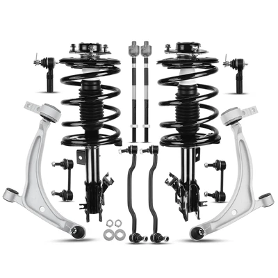 12 Pcs Complete Strut & Coil Spring Control Arm Kit
