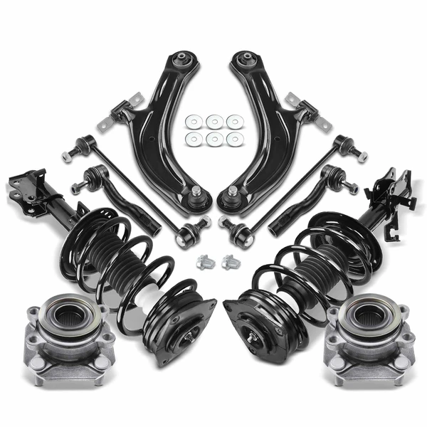 2007-2012 Nissan Sentra 10-Pc Control Arm and Ball Joint Full Kit, Front Side A-Premium APCA5293