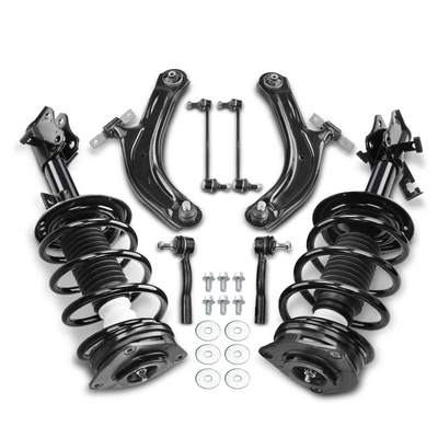 8 Pcs Front Complete Strut & Coil Spring Control Arm Kit