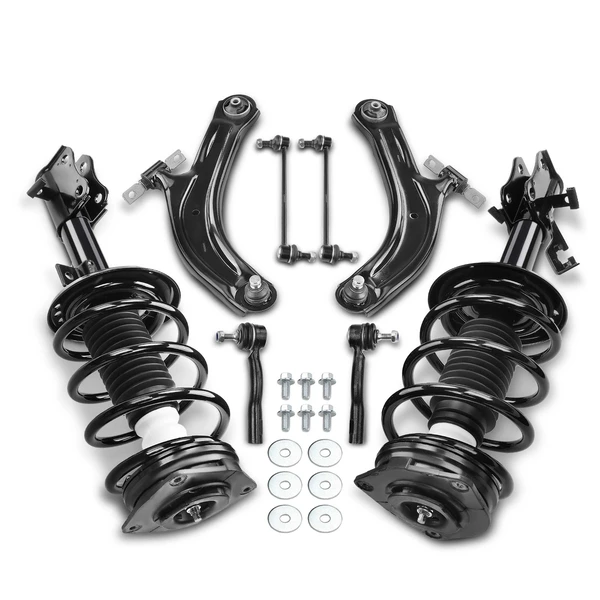 8-Pc Shock Strut Coil Spring and Control Arm Kit, Front Side A-Premium APCA5294