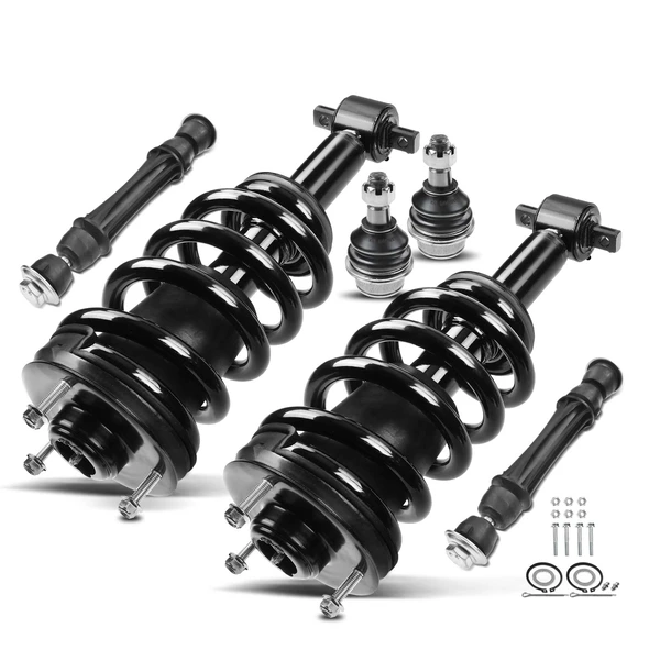 6-Pc Shock Strut Coil Spring and Control Arm Kit, Front Side A-Premium APCA5295