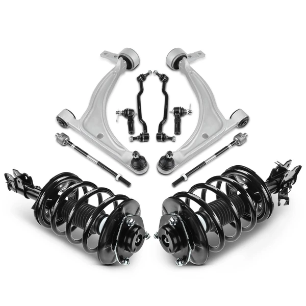 2002-2004 Nissan Altima 10-Pc Shock Strut Coil Spring and Control Arm Kit, Front Side A-Premium APCA5296