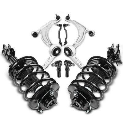 8 Pcs Front Complete Strut & Coil Spring Control Arm Kit