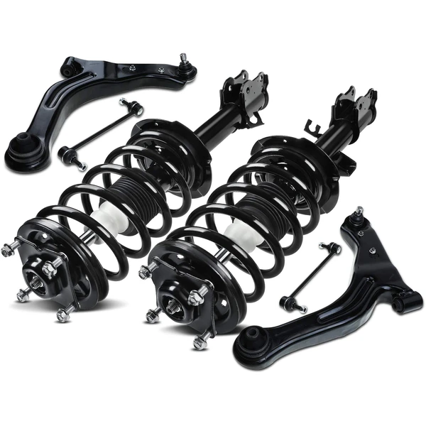 2001-2004 Mazda Tribute 6-Pc Shock Strut Coil Spring and Control Arm Kit, Front Side A-Premium APCA5380