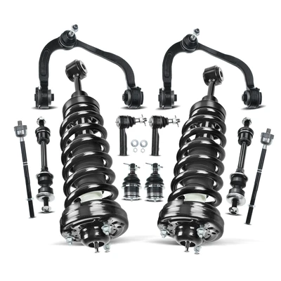 12 Pcs Front Complete Strut & Coil Spring Control Arm Kit