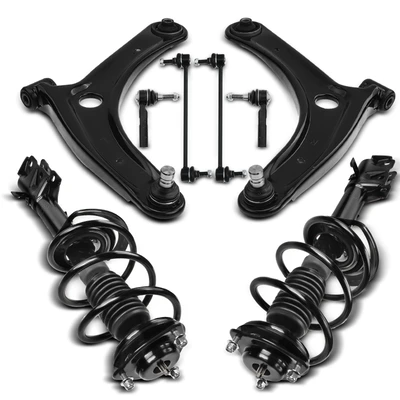 8 Pcs Front Complete Strut & Coil Spring Control Arm Kit