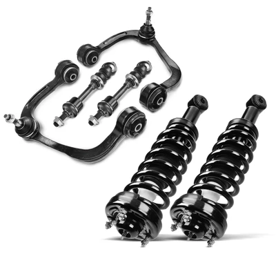 6 Pcs Front Complete Strut & Coil Spring Control Arm Kit