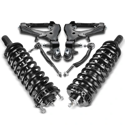 6 Pcs Front Complete Strut & Coil Spring Control Arm Kit