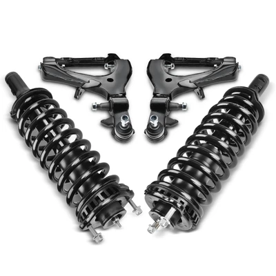 4 Pcs Front Complete Strut & Coil Spring Control Arm Kit