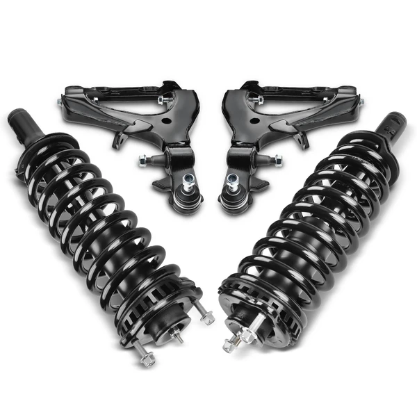 2004-2005 GMC Envoy XUV 4-Pc Shock Strut Coil Spring Assembly and Control Arm Kit, Front Side A-Premium APCA5310