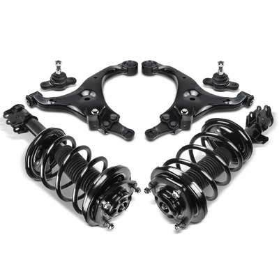 8 Pcs Front Complete Strut & Coil Spring Control Arm Kit