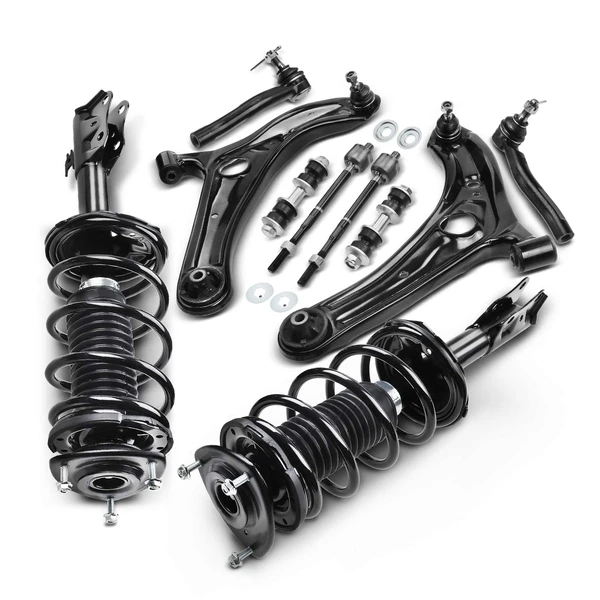 10-Pc Shock Strut Coil Spring and Control Arm Kit, Front Side A-Premium APCA5314