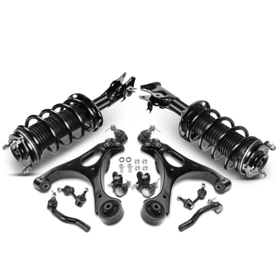 10 Pcs Front Complete Strut & Coil Spring Control Arm Kit